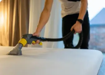 Professional mattress steam cleaning to remove dirt, allergens, and stains